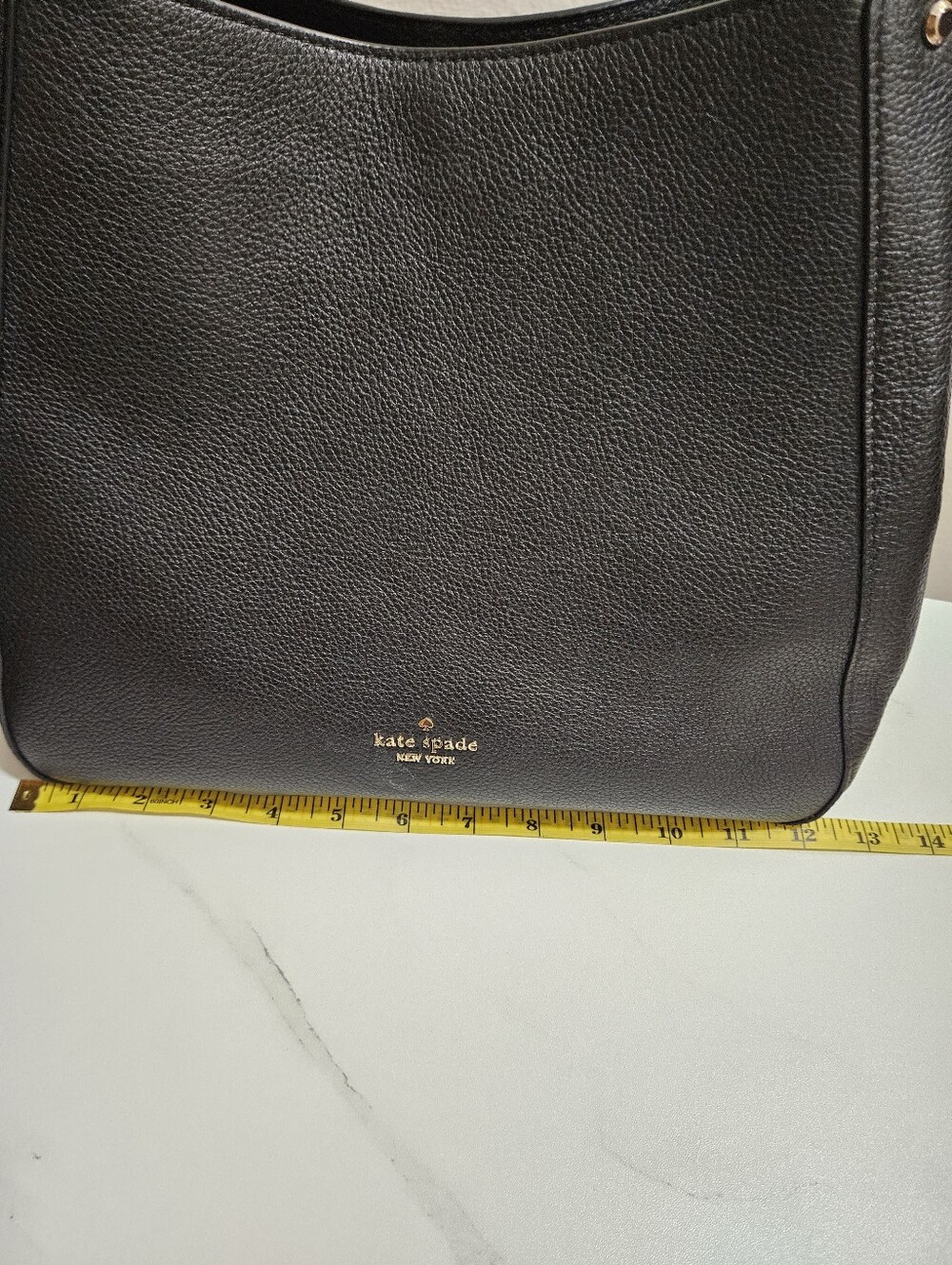 kate spade Black Pebbled Leather Shoulder Tote. EC - Picture 5 of 8